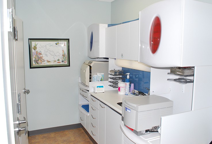 Dental lab and storage area