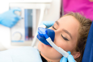 someone receiving nitrous oxide sedation